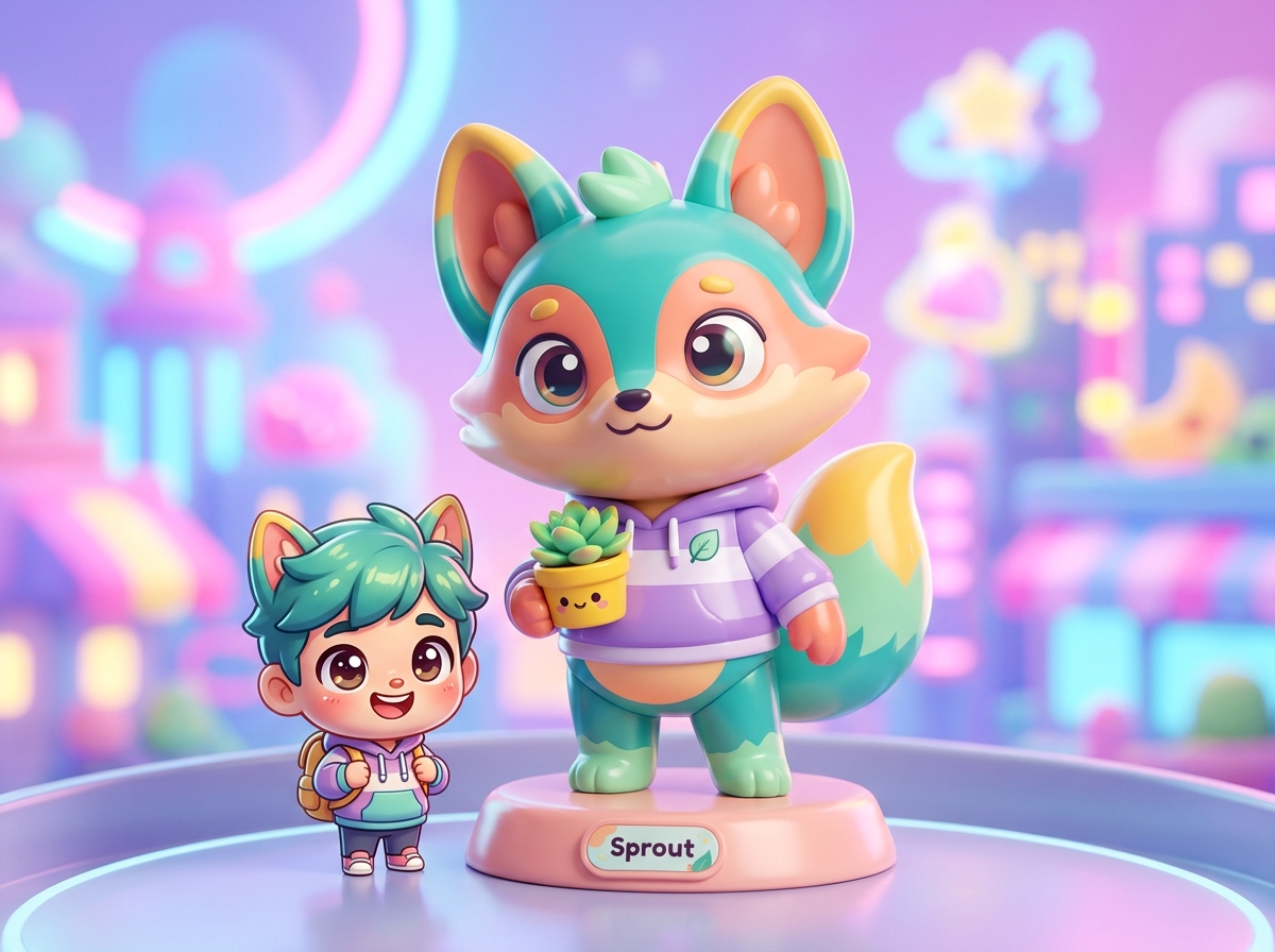 3D Vinyl Collectible Avatar Mockup